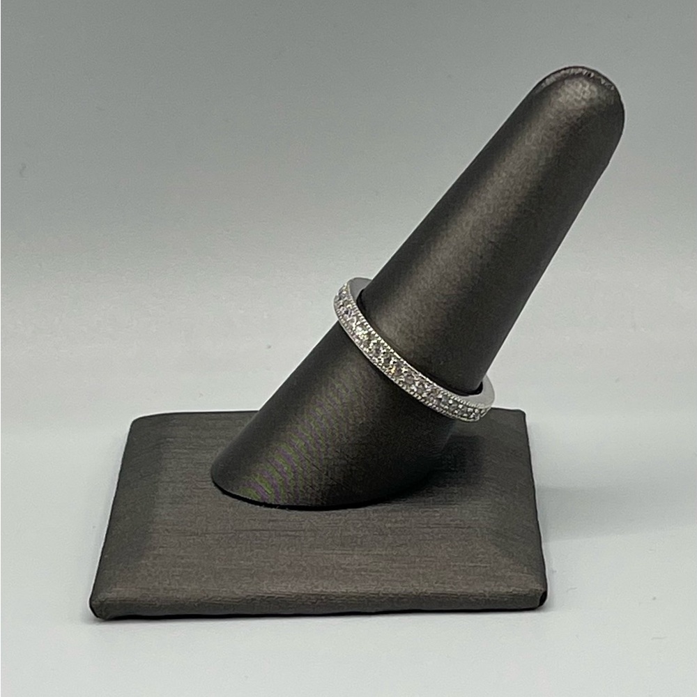 Freida Rothman Sterling Silver Pave’ Stacking Ring - Picture 2 of 3